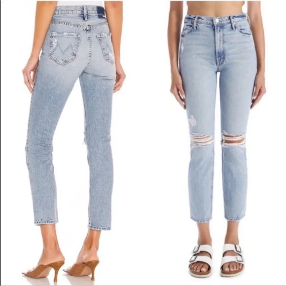 Mother Superior The Dazzler Ankle Lost It Blue Distressed Size 23 NWT - Picture 9 of 13